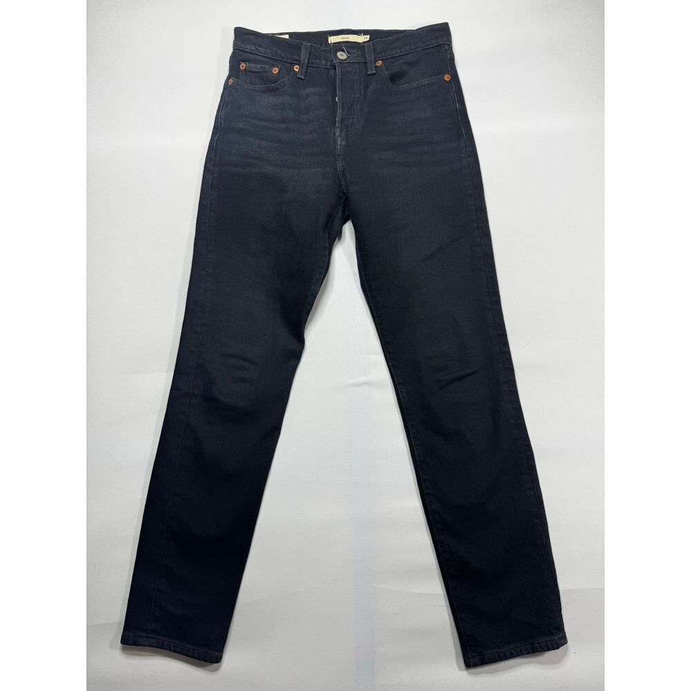 Levi's Women's Button Fly Wedgie Tapered Leg Blue Denim Jeans - Size 25 (27x29)